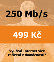 Tarif Internet MAX - rychlý bezdrát 250 Mb/s